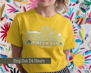 Green Bay Football All Time Legends Shirt Football Game Day Tshirt Green Bay City Skyline Sweatshirt Green Bay Football Hoodie Green And Gold Shirt honizy 3