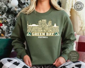 Green Bay Football All Time Legends Shirt Football Game Day Tshirt Green Bay City Skyline Sweatshirt Green Bay Football Hoodie Green And Gold Shirt honizy 5