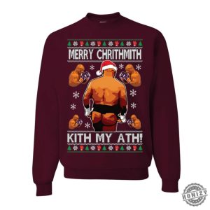 Mike Tyson Ugly Christmas Sweater Unisex Crewneck Sweatshirt Hoodie Tshirt honizy 5