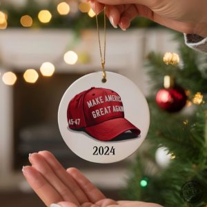 Donald Trump Maga Hat Ceramic Ornament 4547 Trump Commemorative Christmas Keepsake Round 3 Holiday Decoration honizy 3