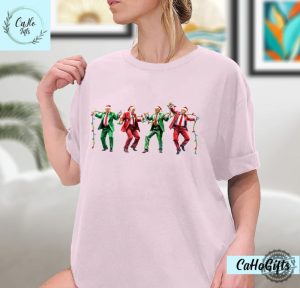 Trump Dance Christmas Tshirt Christmas Santa Trump Sweatshirt Humorous Trump Christmas Hoodie Christmas Republican Sweater Trump Dancing Tee honizy 3 1