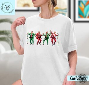 Trump Dance Christmas Tshirt Christmas Santa Trump Sweatshirt Humorous Trump Christmas Hoodie Christmas Republican Sweater Trump Dancing Tee honizy 5