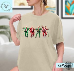 Trump Dance Christmas Tshirt Christmas Santa Trump Sweatshirt Humorous Trump Christmas Hoodie Christmas Republican Sweater Trump Dancing Tee honizy 7