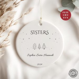 Personalized Sisters Ornament 2024 Gift For Sister Christmas Three Sisters Ornament Big Sister Gift Three Sisters Gift Custom Sister Gift honizy 2