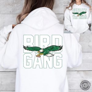 Sundays Are For The Birds Bird Gang Front Back Sweatshirt Hoodie Shirt Road To Victory Philly Shirt Philadelphia Football Gift honizy 3