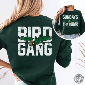 Sundays Are For The Birds Bird Gang Front Back Sweatshirt Hoodie Shirt Road To Victory Philly Shirt Philadelphia Football Gift honizy 7