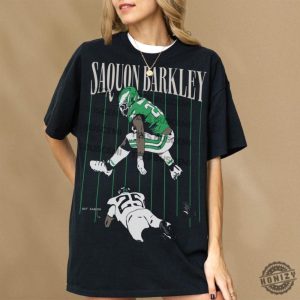 Saquon Barkley Shirt Unisex Green Philadelphia Football Fan Game Day Apparel Saquon Hurdle Graphic Tee Shirt Jersey Memorabilia honizy 3