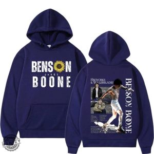 Benson Boone Shirt Musician Merch Sunflower Design Hoodie Fireworks Rollerblades Tour Tshirt 2024 Tour Sweatshirt honizy 7