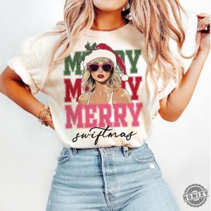 Merry Swiftmas Shirt Swiftie Merry Christmas Tshirt Christmas Sweatshirt Funny Swiftmas Hoodie Christmas Gift honizy 4