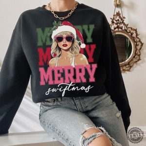 Merry Swiftmas Shirt Swiftie Merry Christmas Tshirt Christmas Sweatshirt Funny Swiftmas Hoodie Christmas Gift honizy 5