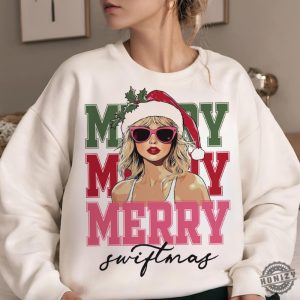 Merry Swiftmas Shirt Swiftie Merry Christmas Tshirt Christmas Sweatshirt Funny Swiftmas Hoodie Christmas Gift honizy 7