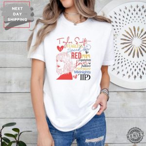 Swift Album Era Shirt Red 1989 Folklore Lover Graphic Sweater Swiftie Merch For Swifties Cozy Unisex Pullover Gift honizy 4