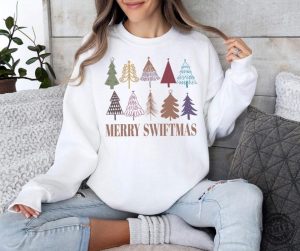 Merry Swiftmas Shirt Christmas Tree Crewneck Sweater The Eras Tour Tshirt Ts Fan Hoodie Song Lyric Sweatshirt Holiday Christmas Gift honizy 2