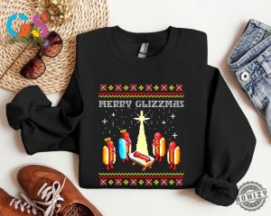 Merry Glizzmas Shirt Tacky Hoodie Funny Hot Dogs Sweatshirt Christmas Ugly Sweater Funny Christmas Gifts honizy 2