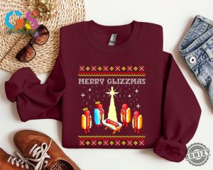 Merry Glizzmas Shirt Tacky Hoodie Funny Hot Dogs Sweatshirt Christmas Ugly Sweater Funny Christmas Gifts honizy 3