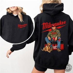 Milwaukee Trump Camo Hoodie Fuel Hand Drill Dog Hunt Sweatshirt Trumm Won Tshirt Trum With Local Boy Cotton Shirt honizy 9