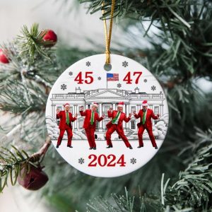 President 4547 Dancing Ornament Trump Victory Christmas Ornament 2024 Election Ornament Republican Ornament Trump Happy Dance honizy 4