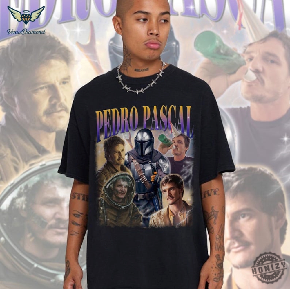 Pedro Pascal Vintage Homage Shirt Pedro Pascal Tee Pedro Pascal Fan Sweatshirt Pedro Pascal Bootleg Hoodie Gift For Him