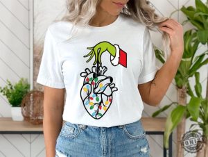 Grinch Cardiologist Sweatshirt Cardiac Nurse Xmas Gift Christmas Heart With Lights Hoodie Cardiologist Xmas Tshirt Grinchmas Nurse Shirt honizy 6