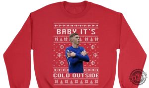 Baby Its Cold Outside Christmas Football Funny Palmer Christmas Celebration Xmas Sweater Unisex Sweatshirt Tshirt Hoodie honizy 2