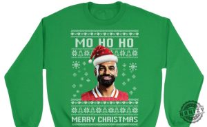 Mo Ho Ho Christmas Football Funny Salah Christmas Celebration Character Xmas Sweater Unisex Sweatshirt Tshirt Long Sleeve Hoodie honizy 2