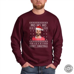 Mo Salah Christmas Ugly Sweatshirt Mo Ho Ho Merry Christmas Printed Jumper Hoodie Xmas Football Lovers Adults Kids Tops Tshirt Liverpool Fans Gifts honizy 2