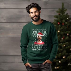 Mo Salah Christmas Ugly Sweatshirt Mo Ho Ho Merry Christmas Printed Jumper Hoodie Xmas Football Lovers Adults Kids Tops Tshirt Liverpool Fans Gifts honizy 3