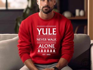 Football Christmas Crewneck Shirt Yule Never Walk Alone Sweatshirt Football Club Christmas Tshirt Liverpool Hoodie Liverpool Fan Gift honizy 2