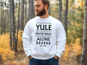 Football Christmas Crewneck Shirt Yule Never Walk Alone Sweatshirt Football Club Christmas Tshirt Liverpool Hoodie Liverpool Fan Gift honizy 3