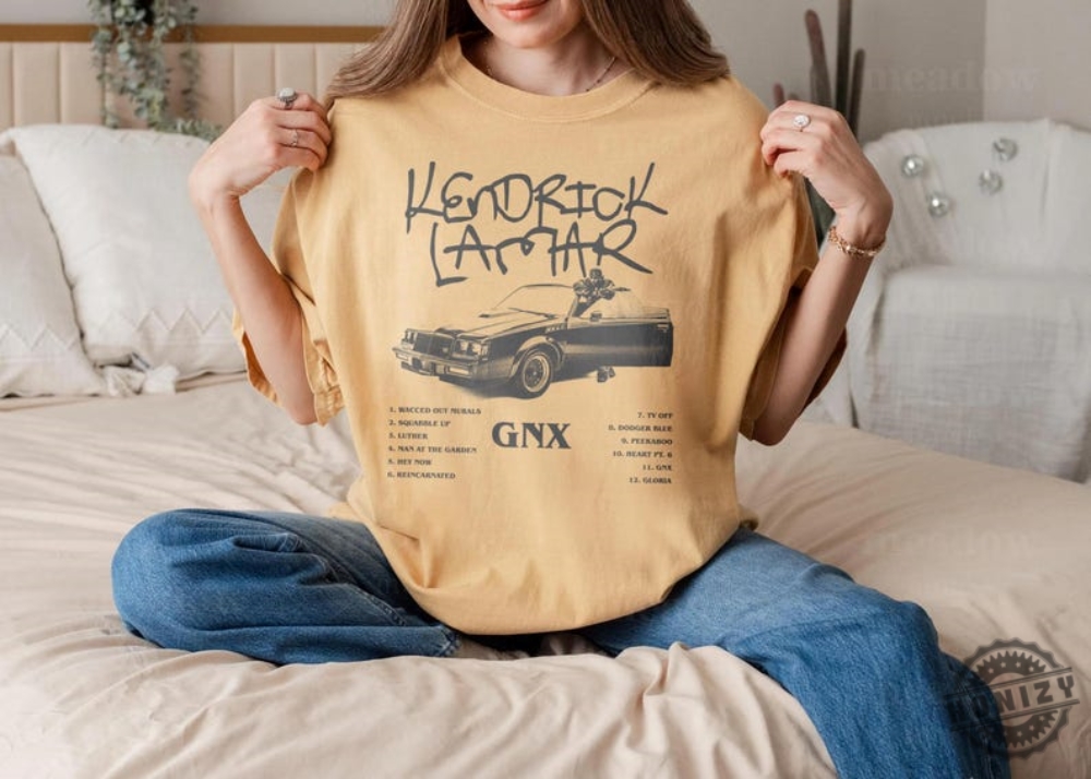 Kendrick Lamar Gnx Shirt Kendrick Lamar Mustard Hoodie Kendrick Lamar Gnx Sweatshirt Tv Off Lyrics Tshirt Kendrick Lamar Merch