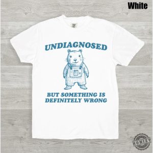 Undiagnosed But Something Is Wrong Shirt Retro Distressed Sweatshirt Funny Tshirt Meme Hoodie Funny Gift Young Men Gift honizy 3