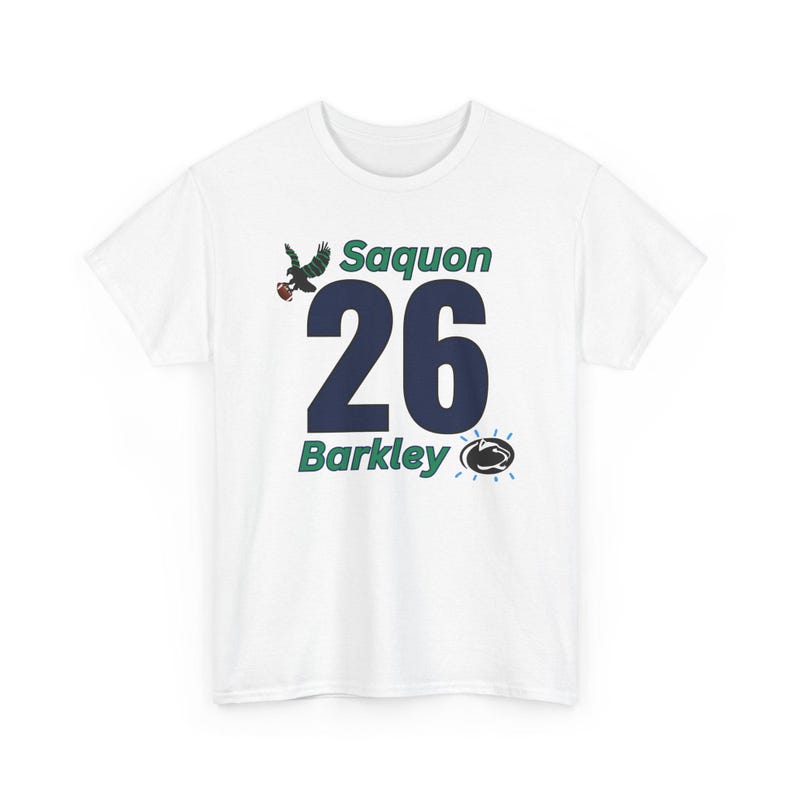 Saquon Barkley Eagles X Penn State Custom Tshirt Nfl Gear Hoodie Philadelphia Eagles Sweatshirt Philly Sports Psu Nittany Lions Gift