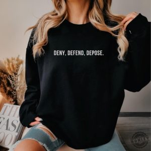 Deny Defend Depose Trendy Unisex Tshirt Activist Sweatshirt Minimal Punk Hoodie Punk Shirt honizy 4