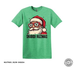 Skibidi Rizzmas Shirt Santa Graphic Tee Funny Christmas Sweatshirt Christmas Party Hoodie Teen Xmas Tshirt Holiday Shirt Funny Xmas Gift honizy 4