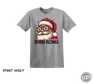 Skibidi Rizzmas Shirt Santa Graphic Tee Funny Christmas Sweatshirt Christmas Party Hoodie Teen Xmas Tshirt Holiday Shirt Funny Xmas Gift honizy 5