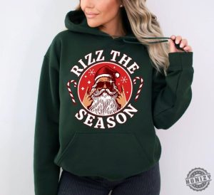 Rizz The Season Shirt Rizzler Santa Claus Hoodie Merry Rizzmas Tshirt W Rizz Christmas Sweatshirt Rizz Em Funny Shirt honizy 3