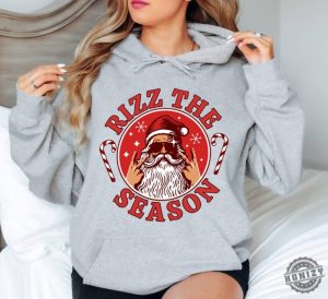 Rizz The Season Shirt Rizzler Santa Claus Hoodie Merry Rizzmas Tshirt W Rizz Christmas Sweatshirt Rizz Em Funny Shirt honizy 7