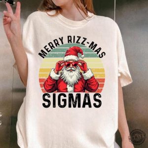 Rizzler Santa Claus Shirt Merry Rizzmas Tshirt Rizz The Season Hoodie W Rizz Christmas Sweatshirt Rizzler Santa Claus Sweater honizy 5