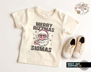 Merry Rizzmas Sigmas Funny Kids Christmas Shirt Gen Alpha Tshirt Santa Hoodie Middle School Christmas Sweatshirt Christmas Gifts For Kids honizy 2