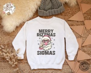 Merry Rizzmas Sigmas Funny Kids Christmas Shirt Gen Alpha Tshirt Santa Hoodie Middle School Christmas Sweatshirt Christmas Gifts For Kids honizy 4