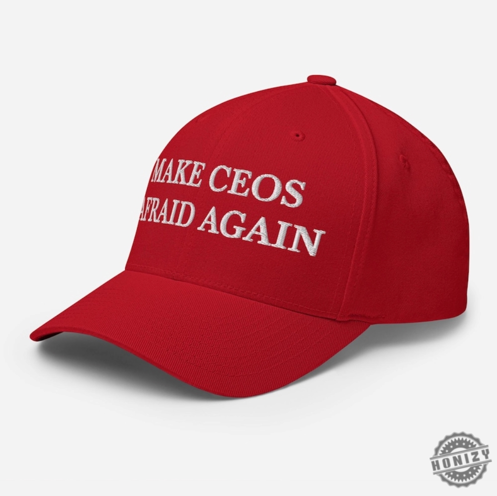 Make Ceos Afraid Again Hat Embroidered Structured Flexfit Cap Deny Defend Depose Populist Activist Gift honizy 1