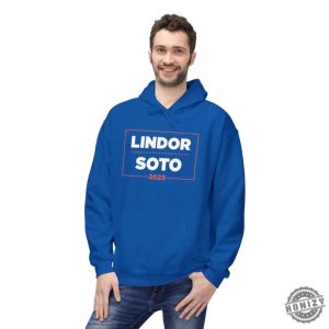 Lindor Soto 25 Campaign Tshirt Blue Hoodie New York Baseball Sweatshirt Queens Gift honizy 5