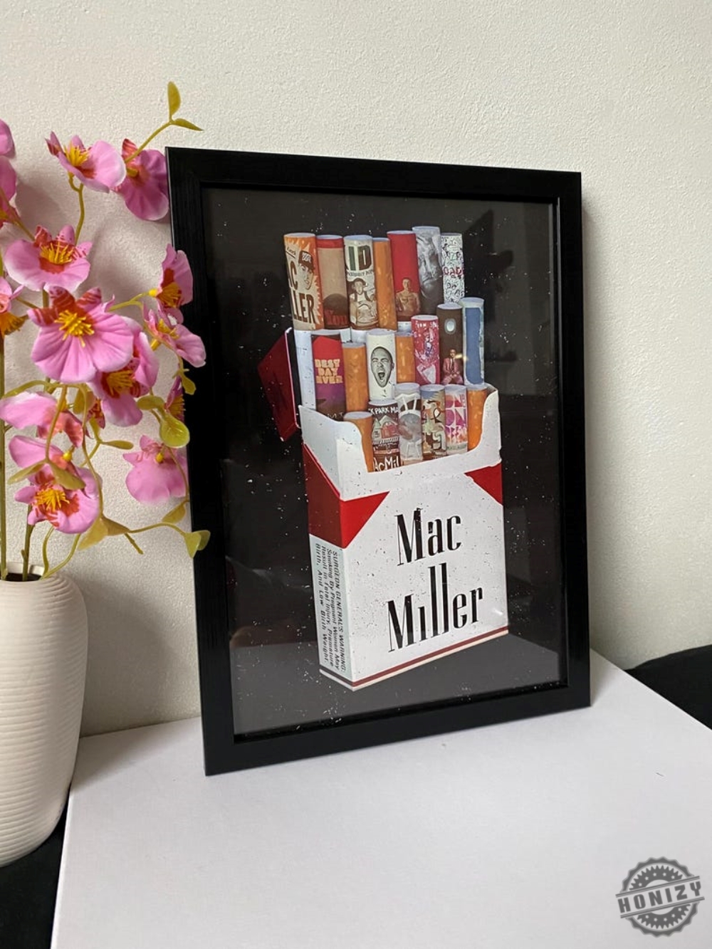 Mac Miller Marlboro Poster Framed Music Wall Art Rap Legend Print Motivational Poster Gift For Music Fans