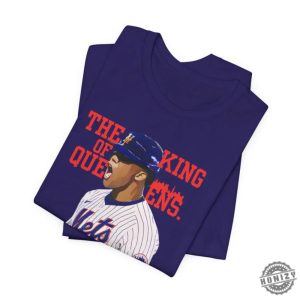 Baseball Player Juan Soto The King Of Queens Tshirt Unisex Tee Mets Fan Gift honizy 4