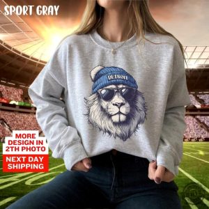 Detroit Football Sweatshirt Vintage Detroit Lions Hoodie Detroit Go Lions Game Day Amonra St Brown Tshirt Brian Branch With Signature Sweatshirt honizy 4