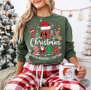 Christmas Custom Family Shirt Matching Holiday Sweatshirt For Family Family Christmas Hoodie Christmas Making Memories 2024 Tshirt honizy 3