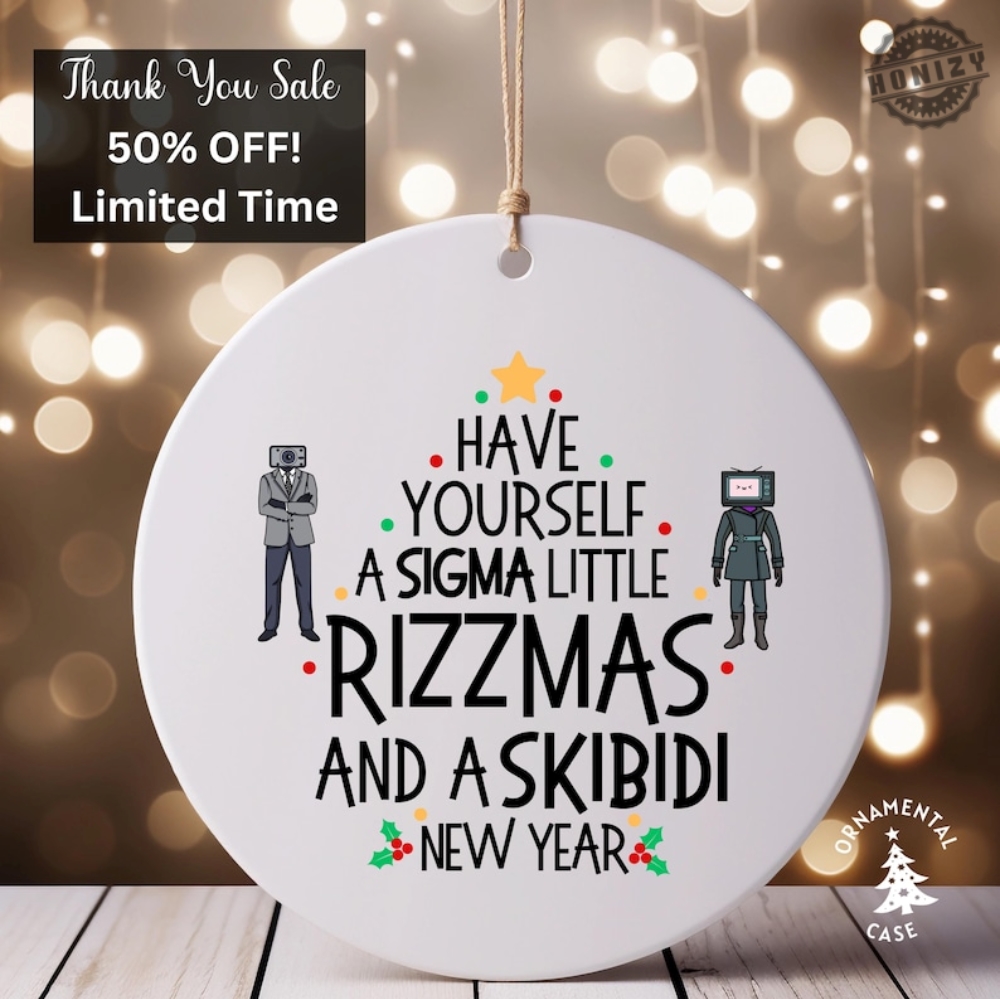 Sigma Rizzmas Teenage Ornament 2024 Funny Meme Christmas Ornament Skibidi Rizzmas Alpha Keepsake Stocking Stuffer honizy 1