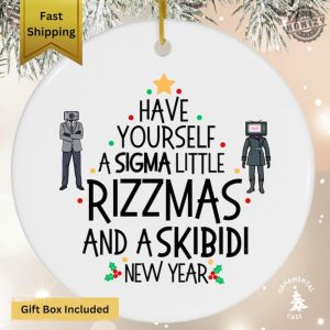 Sigma Rizzmas Teenage Ornament 2024 Funny Meme Christmas Ornament Skibidi Rizzmas Alpha Keepsake Stocking Stuffer honizy 3