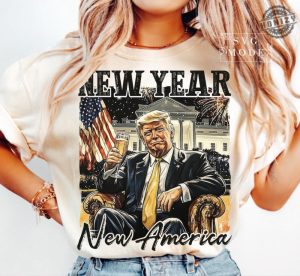 New Year Trump 2025 Shirt New Year New America Hoodie Trump Happy New Year Tshirt Trump Dance Christmas Sweatshirt Funny Christmas Trump Gift honizy 3