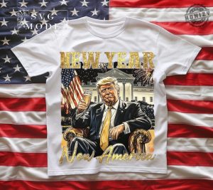 New Year Trump 2025 Shirt New Year New America Hoodie Trump Happy New Year Tshirt Trump Dance Christmas Sweatshirt Funny Christmas Trump Gift honizy 4